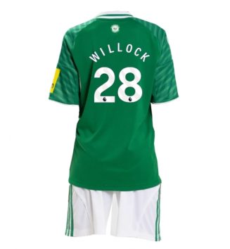 Newcastle United Joe Willock #28 Uit tenue Kinder 2025-26 Korte Mouw (+ Korte broeken)