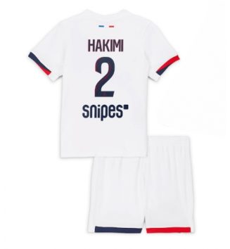 Paris Saint-Germain Achraf Hakimi #2 Uit tenue Kinder 2025-26 Korte Mouw (+ Korte broeken)