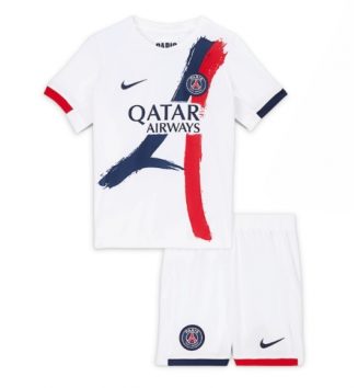Paris Saint-Germain Uit tenue Kinder 2025-26 Korte Mouw (+ Korte broeken)