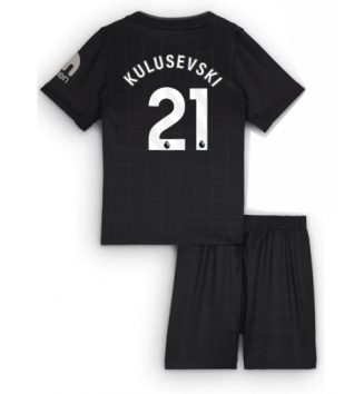 Tottenham Hotspur Dejan Kulusevski #21 Uit tenue Kinder 2025-26 Korte Mouw (+ Korte broeken)
