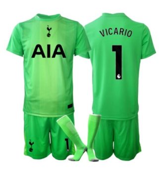 Tottenham Hotspur Guglielmo Vicario #1 Keeper Thuis tenue Kinder 2025-26 Korte Mouw (+ Korte broeken)