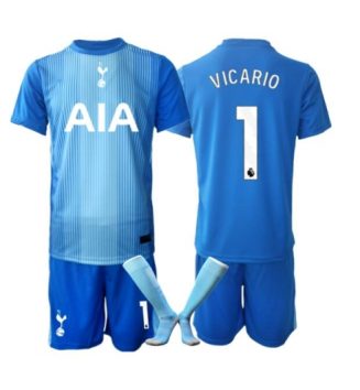 Tottenham Hotspur Guglielmo Vicario #1 Keeper Uit tenue Kinder 2025-26 Korte Mouw (+ Korte broeken)