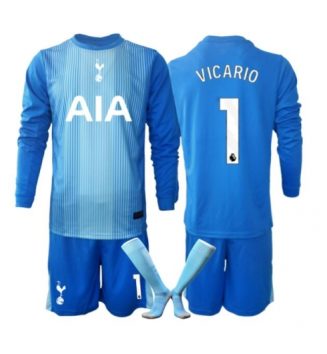 Tottenham Hotspur Guglielmo Vicario #1 Keeper Uit tenue Kinder 2025-26 Lange Mouwen (+ broek)