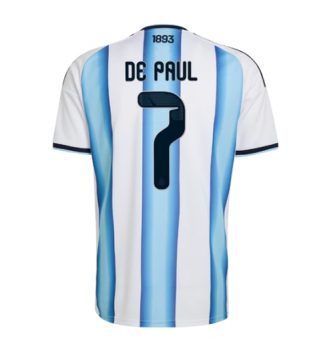 Argentinië Rodrigo De Paul #7 Thuis tenue WK 2026 nieuwe voetbalshirts Argentinië Rodrigo De Paul #7 Thuis tenue WK 2026 nieuwe voetbalshirts