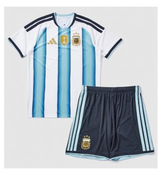 Argentinië Thuis tenue Kinder WK 2026 Korte Mouw (+ Korte broeken)