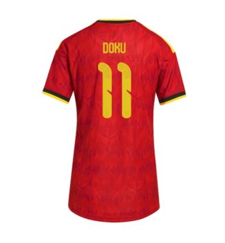 België Jeremy Doku #11 Thuis tenue Dames WK 2026 Korte Mouw Kopen