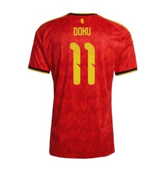 België Jeremy Doku #11 Thuis tenue WK 2026 Korte Mouw