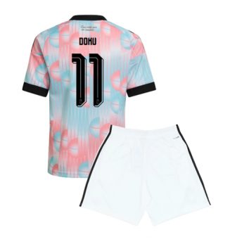 België Jeremy Doku #11 Uit tenue Kinder WK 2026 Korte Mouw (+ Korte broeken)