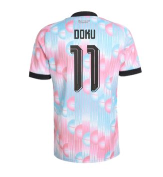 België Jeremy Doku #11 Uit tenue WK 2026 Korte Mouw