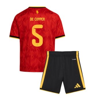 België Maxim De Cuyper #5 Thuis tenue Kinder WK 2026 Korte Mouw (+ Korte broeken)