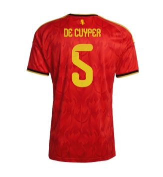 België Maxim De Cuyper #5 Thuis tenue WK 2026 Korte Mouw België Maxim De Cuyper #5 Thuis tenue WK 2026 Korte Mouw