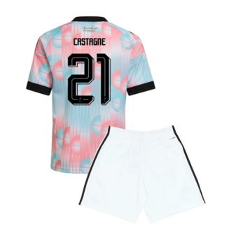 België Timothy Castagne #21 Uit tenue Kinder WK 2026 Korte Mouw (+ Korte broeken)
