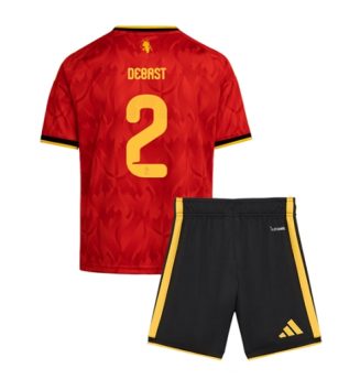 België Zeno Debast #2 Thuis tenue Kinder WK 2026 Korte Mouw (+ Korte broeken)