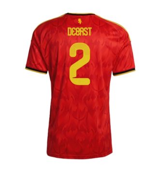 België Zeno Debast #2 Thuis tenue WK 2026 Korte Mouw België Zeno Debast #2 Thuis tenue WK 2026 Korte Mouw