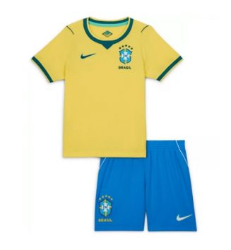 Brazilië Thuis tenue Kinder WK 2026 Korte Mouw (+ Korte broeken)