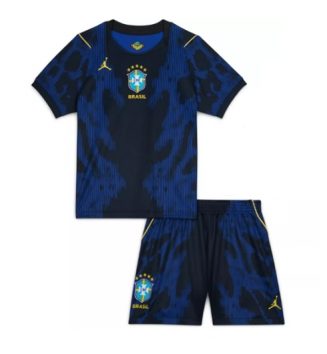 Brazilië Uit tenue Kinder WK 2026 Korte Mouw (+ Korte broeken)