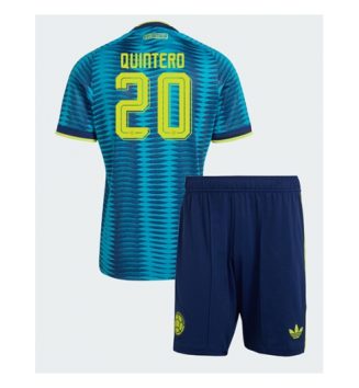 Colombia Juan Fernando Quintero #20 Uit tenue Kinder WK 2026 Korte Mouw (+ Korte broeken)