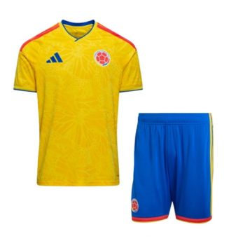 Colombia Thuis tenue Kinder WK 2026 Korte Mouw (+ Korte broeken)