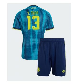 Colombia Yerry Mina #13 Uit tenue Kinder WK 2026 Korte Mouw (+ Korte broeken)