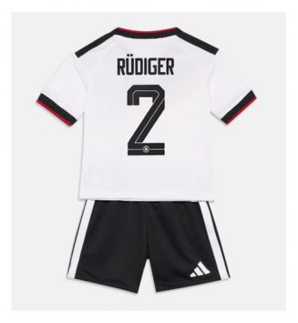 Duitsland Antonio Rudiger #2 Thuis tenue Kinder WK 2026 Korte Mouw (+ Korte broeken)