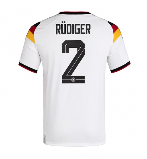 Duitsland Antonio Rudiger #2 Thuis tenue WK 2026 voetbaltenue met naam Duitsland Antonio Rudiger #2 Thuis tenue WK 2026 voetbaltenue met naam