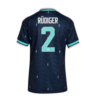 Duitsland Antonio Rudiger #2 Uit tenue Dames WK 2026 Korte Mouw Kopen