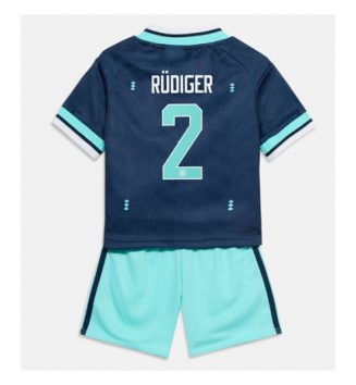 Duitsland Antonio Rudiger #2 Uit tenue Kinder WK 2026 Korte Mouw (+ Korte broeken)