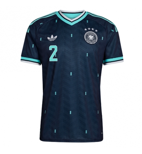 Duitsland Antonio Rudiger #2 Uit tenue WK 2026 voetbaltenue met naam 2 Duitsland Antonio Rudiger #2 Uit tenue WK 2026 voetbaltenue met naam 2