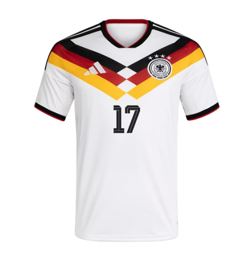 Duitsland Florian Wirtz #17 Thuis tenue WK 2026 voetbaltenue met naam 2 Duitsland Florian Wirtz #17 Thuis tenue WK 2026 voetbaltenue met naam 2