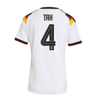 Duitsland Jonathan Tah #4 Thuis tenue Dames WK 2026 Korte Mouw Kopen