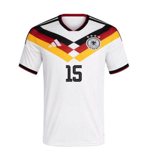 Duitsland Nico Schlotterbeck #15 Thuis tenue WK 2026 voetbaltenue met naam 2 Duitsland Nico Schlotterbeck #15 Thuis tenue WK 2026 voetbaltenue met naam 2