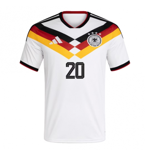 Duitsland Serge Gnabry #20 Thuis tenue WK 2026 voetbaltenue met naam 2 Duitsland Serge Gnabry #20 Thuis tenue WK 2026 voetbaltenue met naam 2