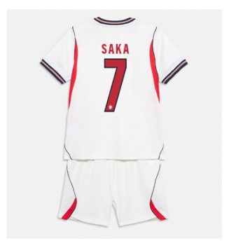 Engeland Bukayo Saka #7 Thuis tenue Kinder WK 2026 Korte Mouw (+ Korte broeken)