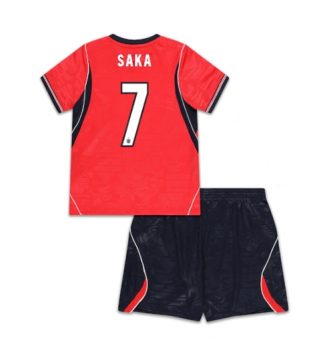 Engeland Bukayo Saka #7 Uit tenue Kinder WK 2026 Korte Mouw (+ Korte broeken)