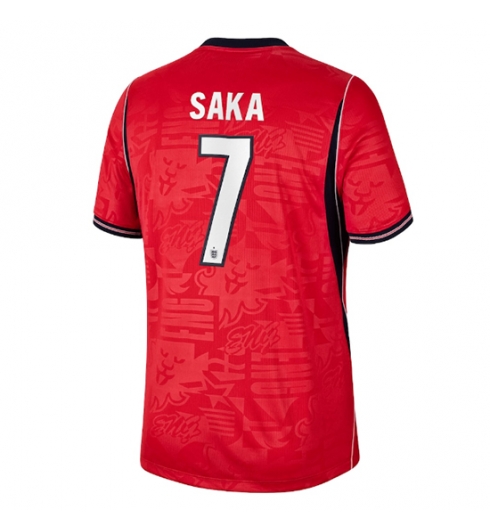Engeland Bukayo Saka #7 Uit tenue WK 2026 nieuwe voetbalshirts Engeland Bukayo Saka #7 Uit tenue WK 2026 nieuwe voetbalshirts
