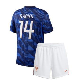 Frankrijk Adrien Rabiot #14 Thuis tenue Kinder WK 2026 Korte Mouw (+ Korte broeken)