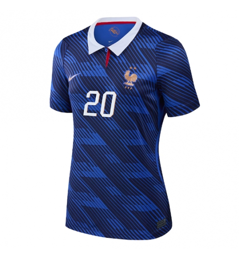 Frankrijk Desire Doue #20 Thuis tenue Dames WK 2026 Korte Mouw Kopen 2 Frankrijk Desire Doue #20 Thuis tenue Dames WK 2026 Korte Mouw Kopen 2