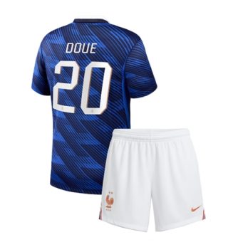 Frankrijk Desire Doue #20 Thuis tenue Kinder WK 2026 Korte Mouw (+ Korte broeken)