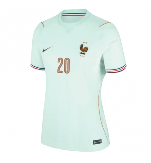 Frankrijk Desire Doue #20 Uit tenue Dames WK 2026 Korte Mouw Kopen 2 Frankrijk Desire Doue #20 Uit tenue Dames WK 2026 Korte Mouw Kopen 2