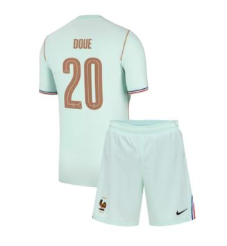 Frankrijk Desire Doue #20 Uit tenue Kinder WK 2026 Korte Mouw (+ Korte broeken)