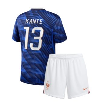 Frankrijk Kante #13 Thuis tenue Kinder WK 2026 Korte Mouw (+ Korte broeken)