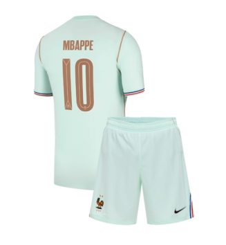 Frankrijk Kylian Mbappe #10 Uit tenue Kinder WK 2026 Korte Mouw (+ Korte broeken) Frankrijk Kylian Mbappe #10 Uit tenue Kinder WK 2026 Korte Mouw (+ Korte broeken)