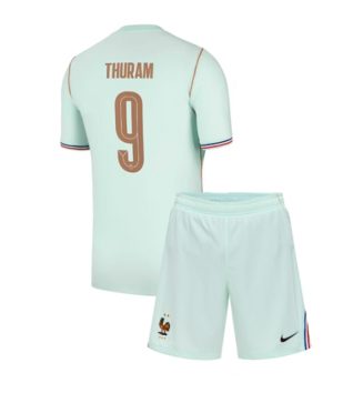 Frankrijk Marcus Thuram #9 Uit tenue Kinder WK 2026 Korte Mouw (+ Korte broeken)