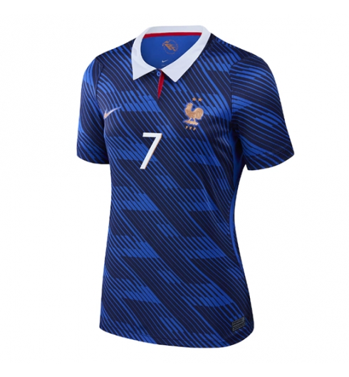 Frankrijk Ousmane Dembele #7 Thuis tenue Dames WK 2026 Korte Mouw Kopen 2 Frankrijk Ousmane Dembele #7 Thuis tenue Dames WK 2026 Korte Mouw Kopen 2