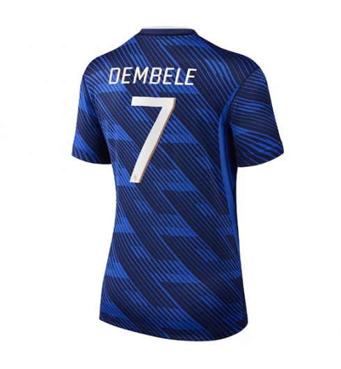Frankrijk Ousmane Dembele #7 Thuis tenue Dames WK 2026 Korte Mouw Kopen Frankrijk Ousmane Dembele #7 Thuis tenue Dames WK 2026 Korte Mouw Kopen