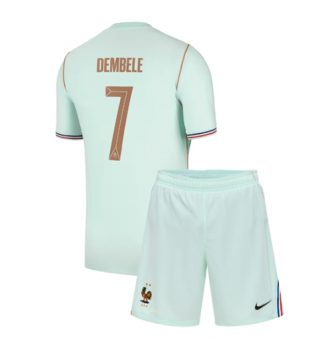 Frankrijk Ousmane Dembele #7 Uit tenue Kinder WK 2026 Korte Mouw (+ Korte broeken) Frankrijk Ousmane Dembele #7 Uit tenue Kinder WK 2026 Korte Mouw (+ Korte broeken)