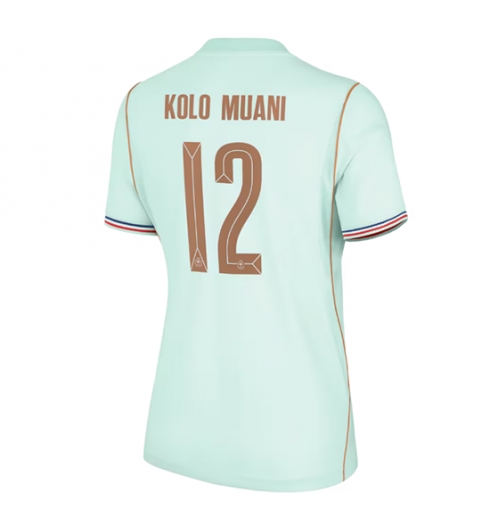 Frankrijk Randal Kolo Muani #12 Uit tenue Dames WK 2026 Korte Mouw Kopen Frankrijk Randal Kolo Muani #12 Uit tenue Dames WK 2026 Korte Mouw Kopen