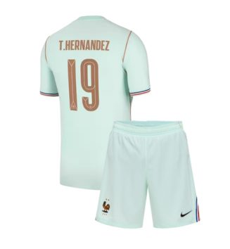 Frankrijk Theo Hernandez #19 Uit tenue Kinder WK 2026 Korte Mouw (+ Korte broeken)