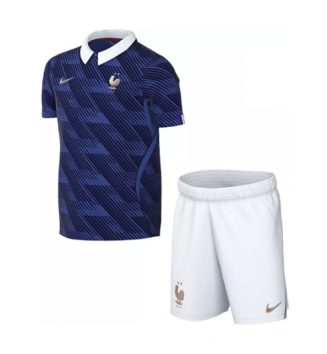 Frankrijk Thuis tenue Kinder WK 2026 Korte Mouw (+ Korte broeken)