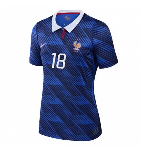 Frankrijk Warren Zaire-Emery #18 Thuis tenue Dames WK 2026 Korte Mouw Kopen 2 Frankrijk Warren Zaire-Emery #18 Thuis tenue Dames WK 2026 Korte Mouw Kopen 2